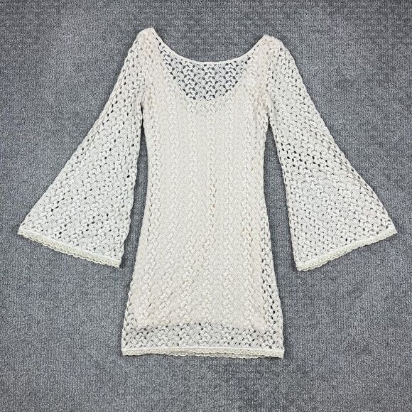 Free People Intimately Dress Womens Small Ivory Crochet Lace Boho Festival - Picture 1 of 7